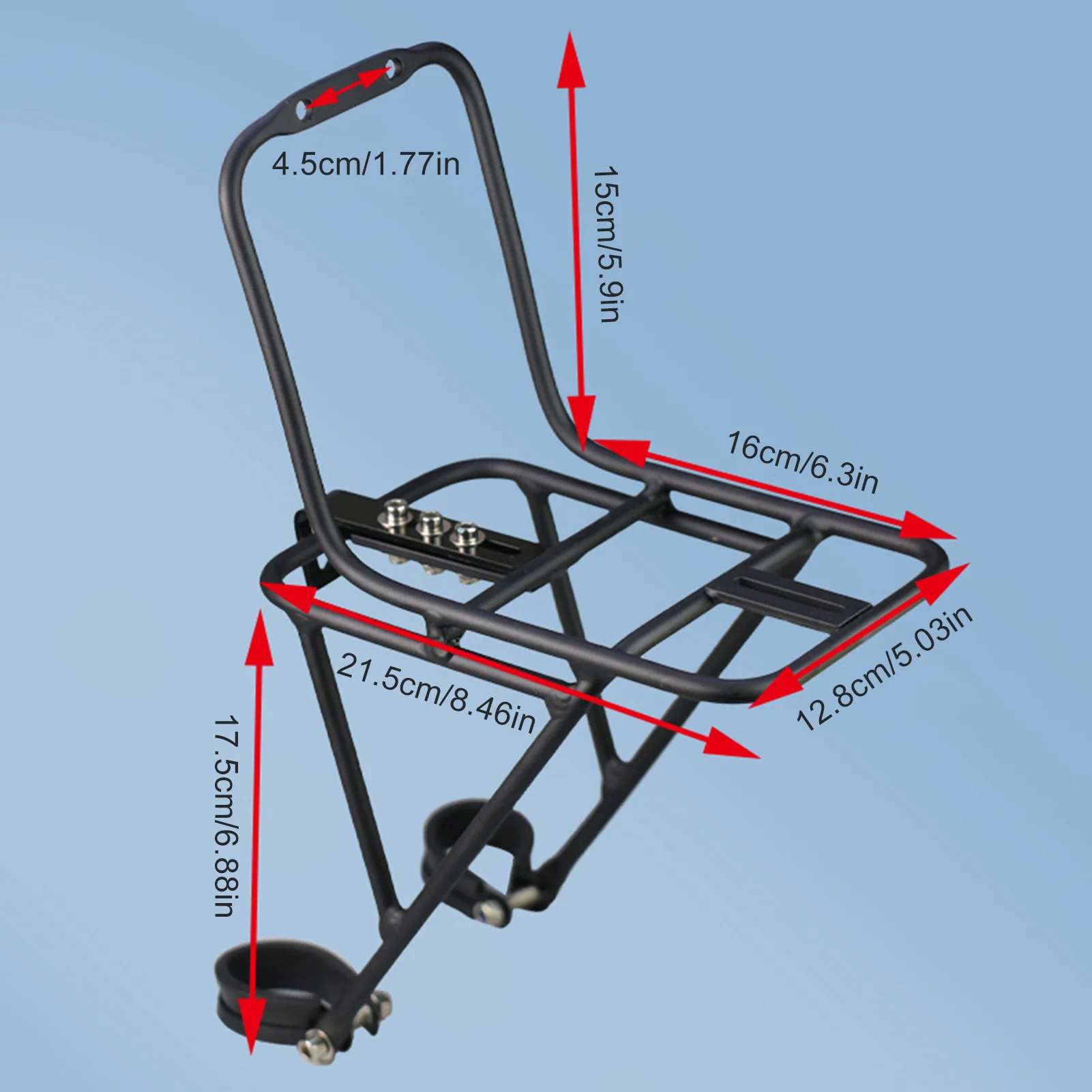 Bike Front Rack Bicycle Handlebar Rack Aluminum Alloy Bike Luggage Rack Stand Cargo Luggage Picnic Carrier for Road Bicycle