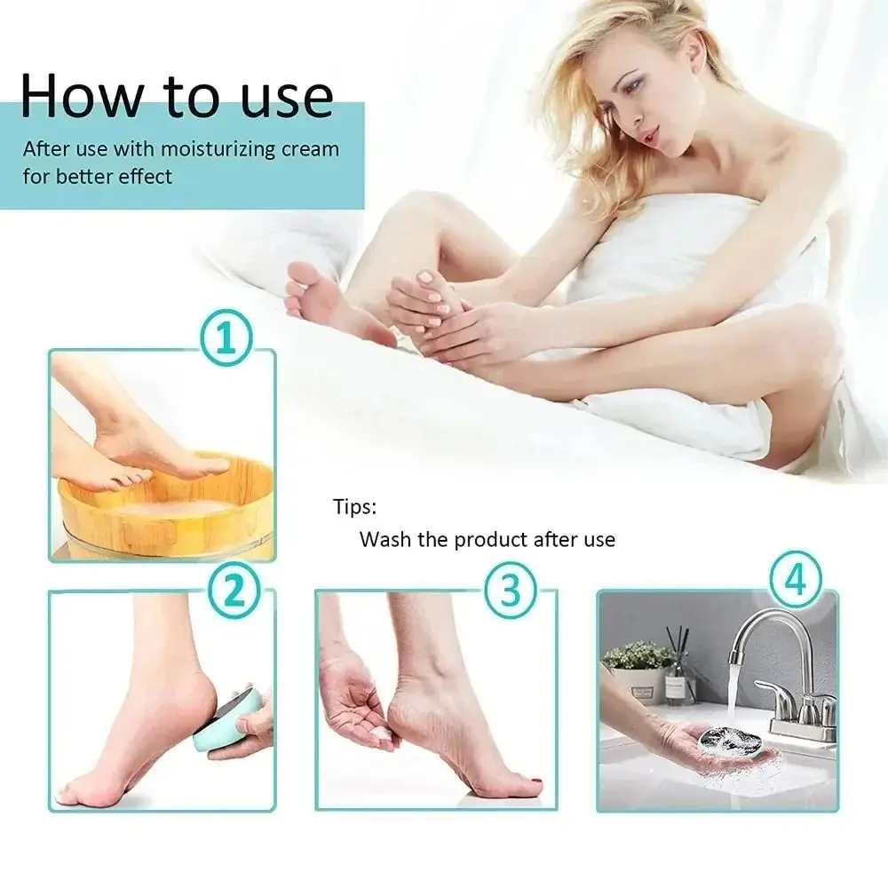 1 قطعة الزجاج المتين القدم فرك طاحونة لوحة بلاستيكية كعب مكشطة باديكير الجلد الميت ملف القدم المجلس #3