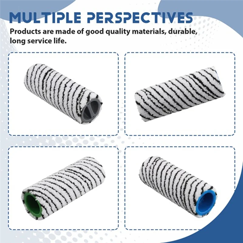 A86I-4PCS Forkarcher FC3 FC5 FC7 FC3D مجموعة أسطوانة متعددة الأسطح ستوكات قابل للغسل فرشاة دوارة ملحقات المكنسة الكهربائية