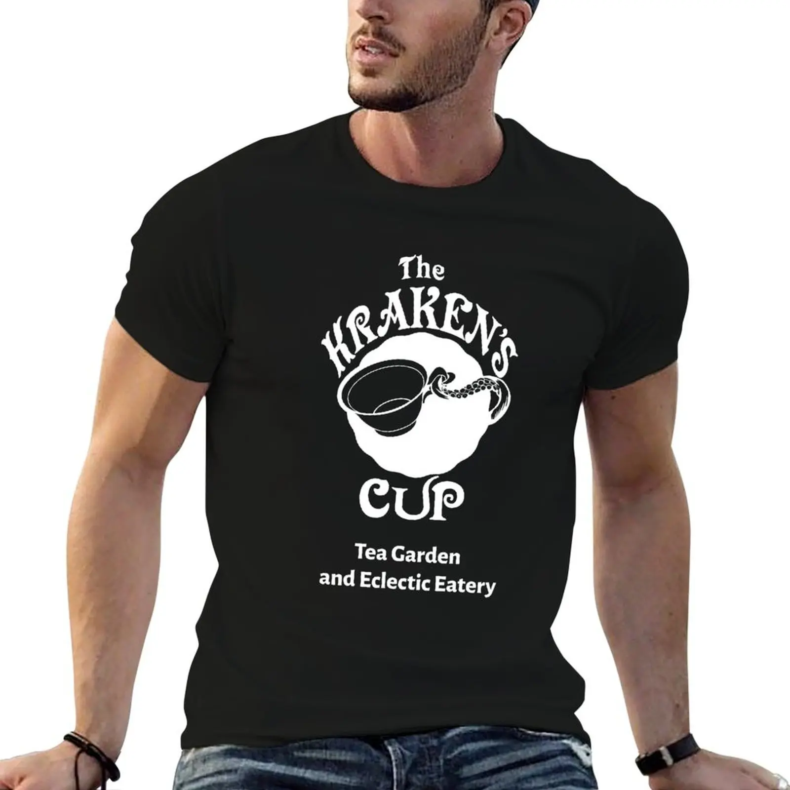 

The Kraken's Cup (simplified logo for dark materials) T-Shirt man t shirt heavy cotton T-Shirt