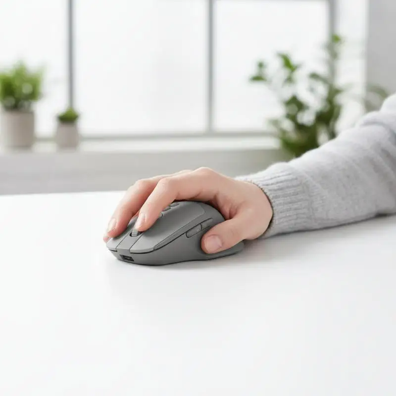 Dual Mode Wireless Silent Mouse Bluetooth 2.4G DPI Adjustable Battery Display Ergonomic For Office Pad
