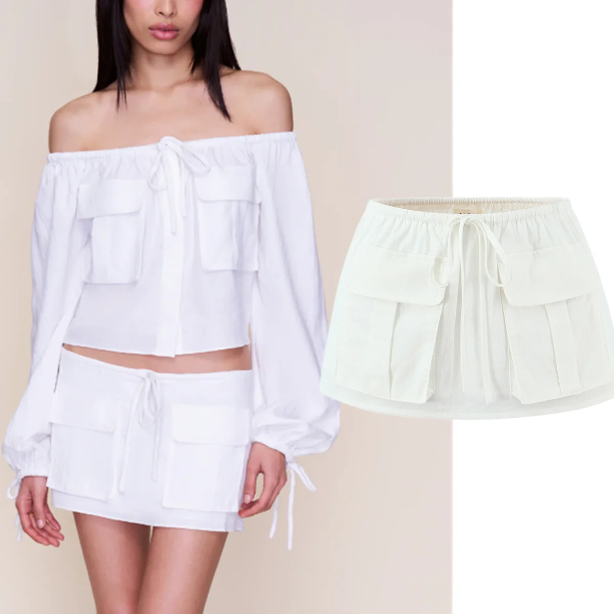 

Jenny&Dave 2026 Fashion Gilrs Summer Skirt Woman Clothing White Color Faldas A-line Mini Skirts