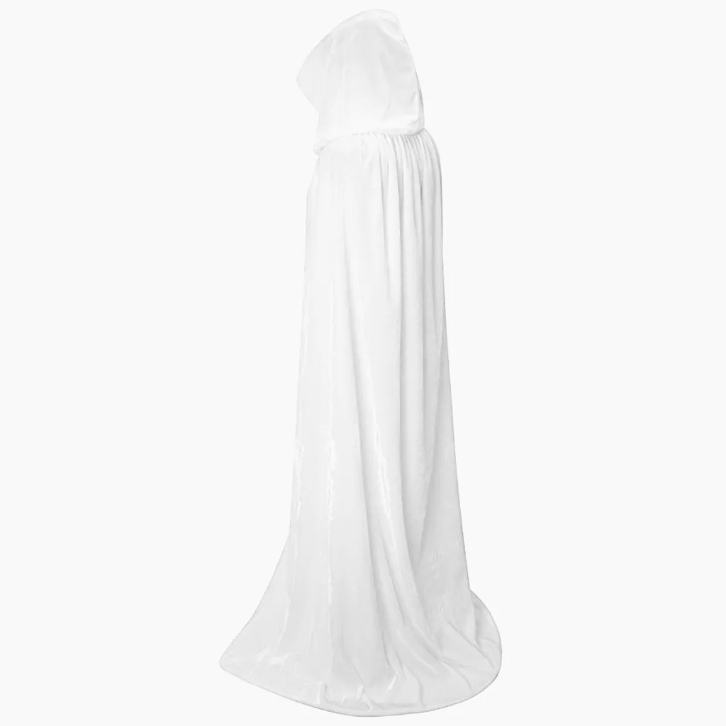 Capuche Everak Cosplay pour adultes, longue cape médiévale, robe de sorcière Wicca, reconstitution de robe dissimulée, fête d'Halloween, femmes et hommes