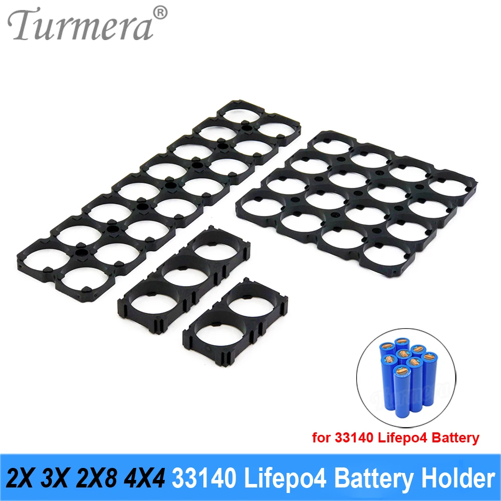 Turmera 2X 3X 2X8 4X4 33140 Lifepo4 Batterij Houder 33.5Mm Apertureanti Trillingen Beugel Monteren Voor Diy 12V 36V 48V Batterijen