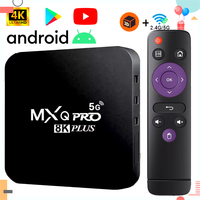 MXQ Pro Smart TV Box Android12 8K With H3 2.4/5G Dual-WIFI 3D Video Media Player Home Theater Set-top Box Android TV Box 2025