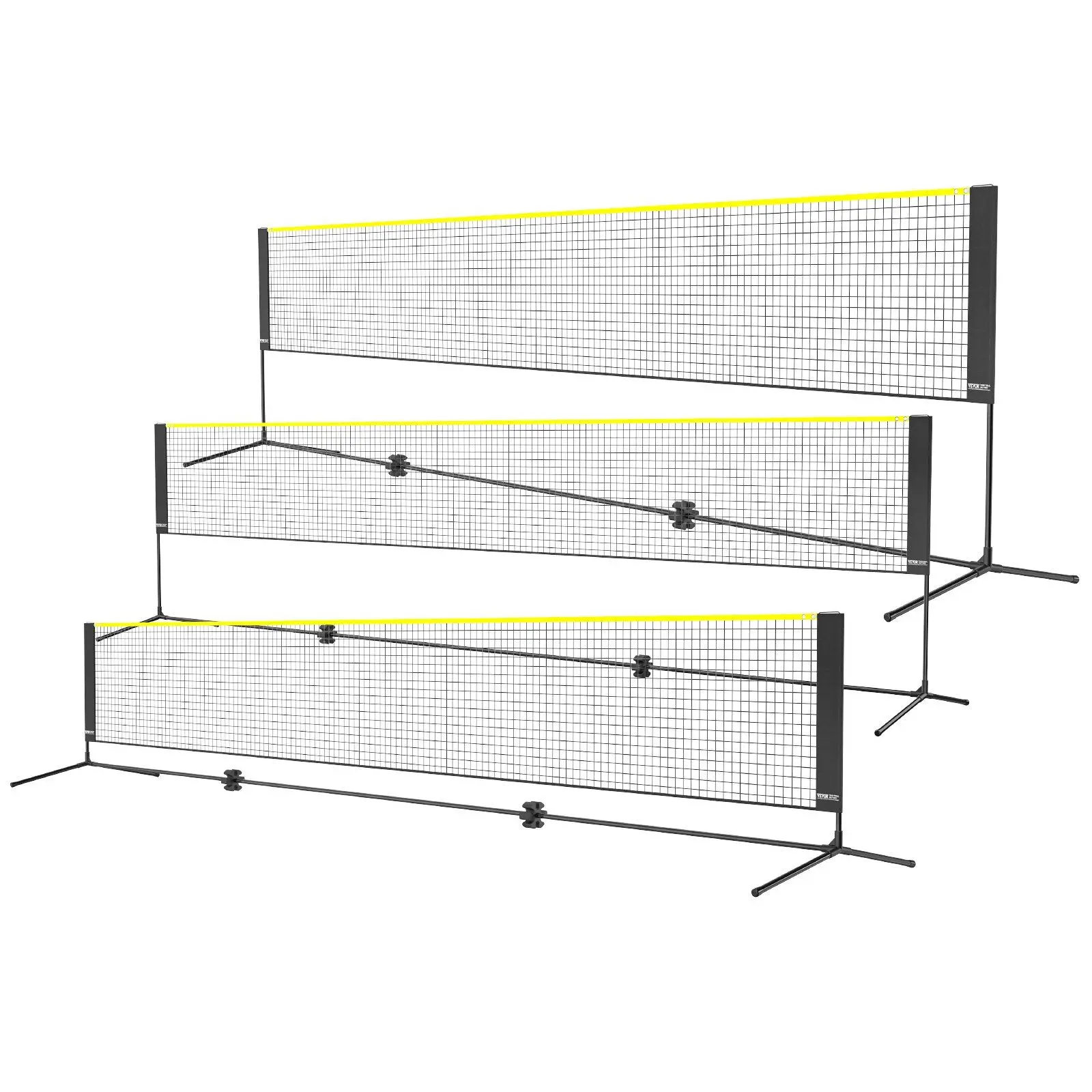 

17ft Adjustable Multi Game Net Set Portable Pickleball Tennis Volleyball with Poles Stand Carry Bag for Indoor Outdoor