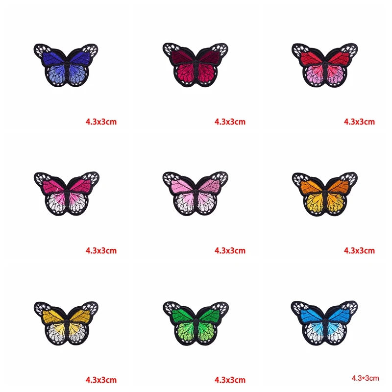 Parches bordados mariposa termoadhesivos – Decorativos para ropa - imagen 3