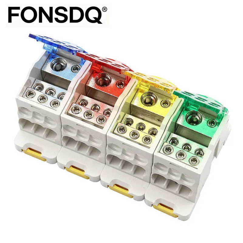 UKK High-Current Single-Stage Splitter Box Wire Connector Multi-Outlet Terminal Block Rail for Household image 5