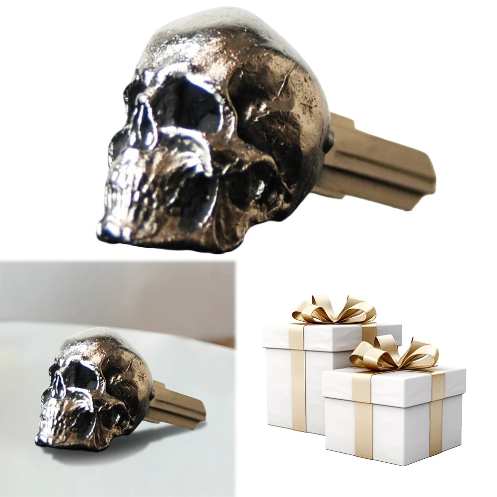 

Metal Demon Skull Key Cover Decorative Key Accessory Metal Demon Skull Key Cap Demon Skull Key Pendant for Most Motorcycles