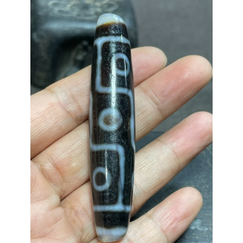 

Tibetan Nepalese Himalayan Ancient agate Old Dzi Talisman 9 eye Beads Amulet