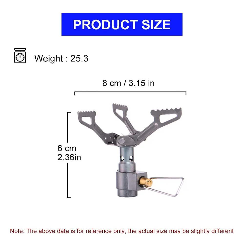 Widesea Titanium Mini Gas Burner Camping Stove Outdoor Portable Heater Cooker Survival Survival Furnace Pocket Picnic Cookware