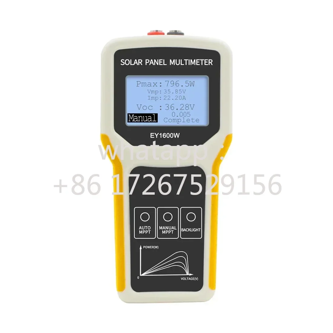 EY1600W MPPT LCD Display Solar Panel PV Tester Kit Smart Current Voltage Multimeter Tester Digital Meter Solar Power Tester VOC