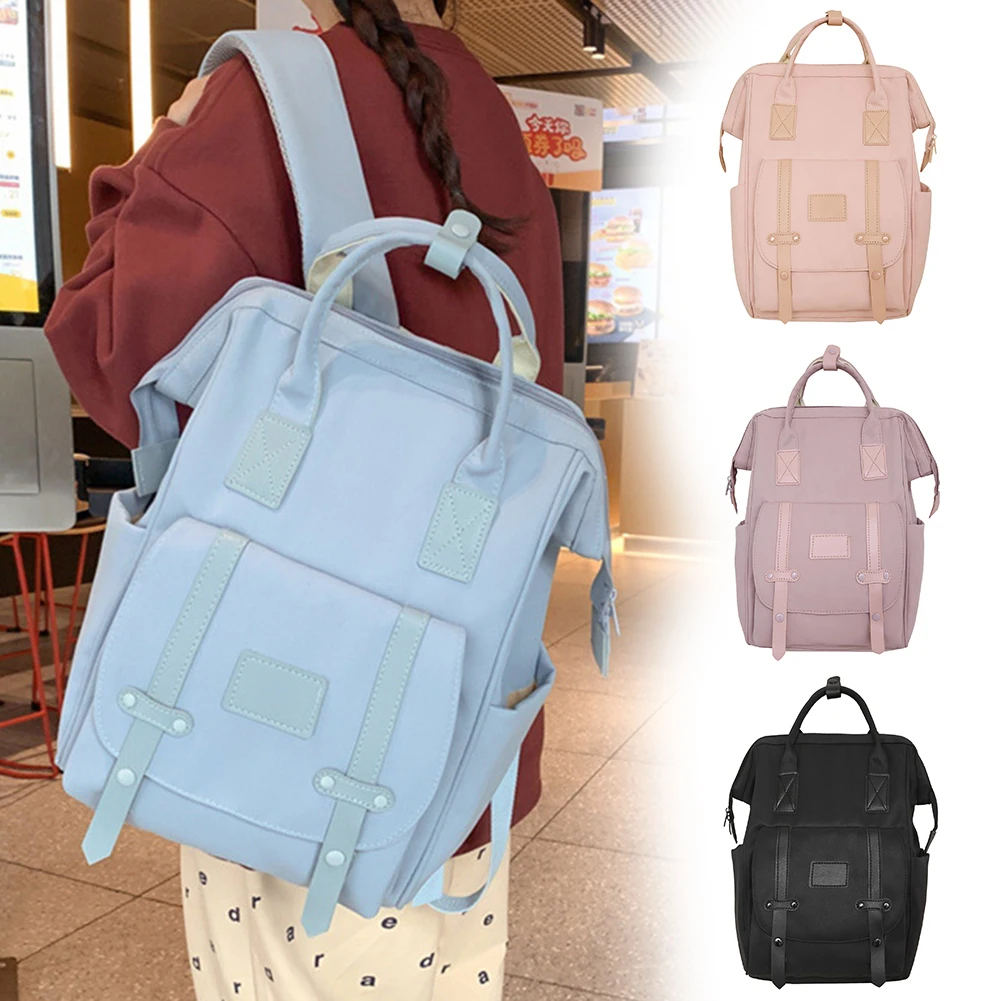 Lightweight Backpack For Student Causal Travel School Bag Solid-Color Book bag Multipurpose Waterproof Travel Bag School Student