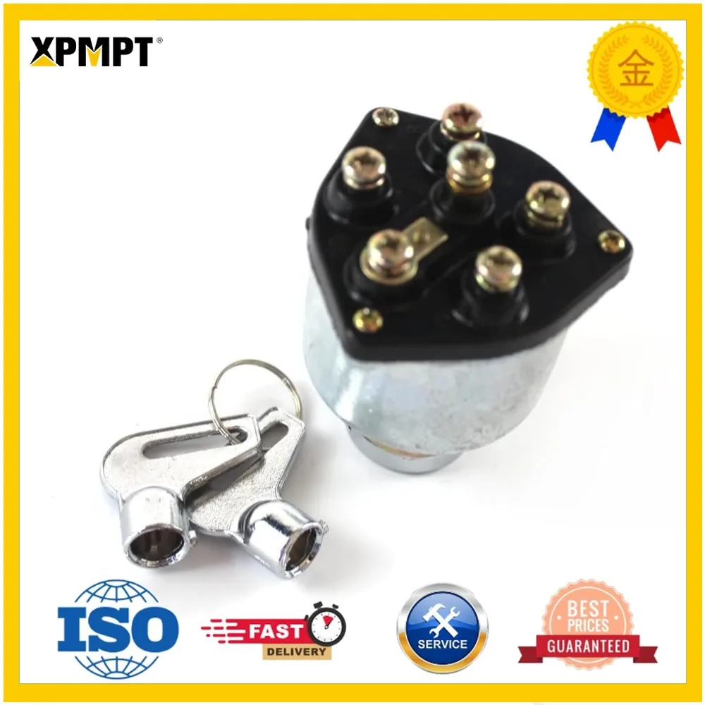 Ignition Switch For Kato HD880 HD770 HD550 HD400 HD250 007SS-54-3 Excavator Electrical Replacement Part