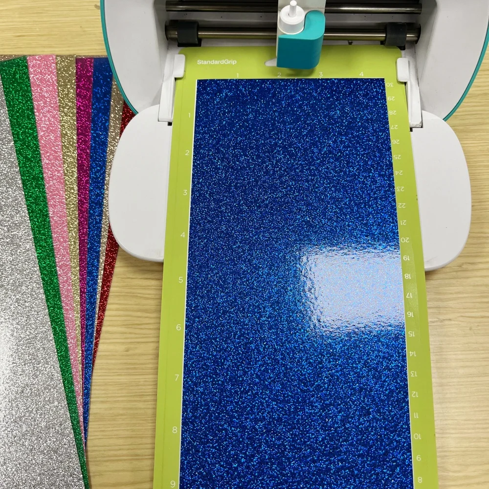 8PCS/16PCS 4.5*12in Glitter Permanent Vinyl Sheets,  For Cricut Joy, Car Decal, Craft Cutters, Deco Sticker