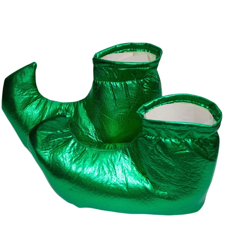 Chaussures Clown couleur métallique, couvre-chaussures elfes pour noël Halloween, 6XDA