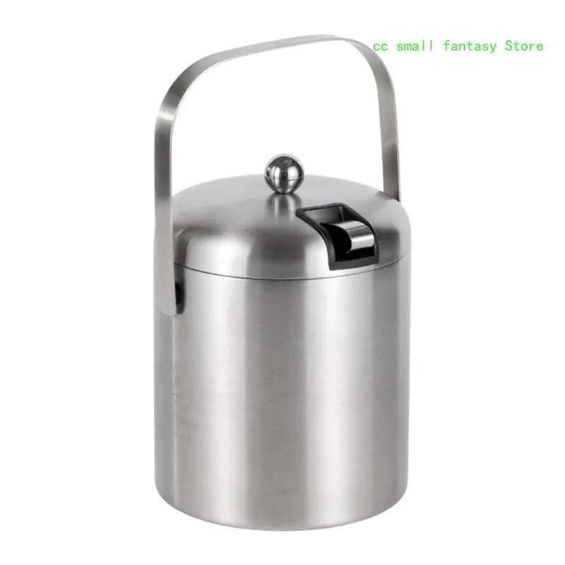 

R3MA 1300ml Capacity Insulated Ice Bucket Ice Container with Removable Cover&Handle