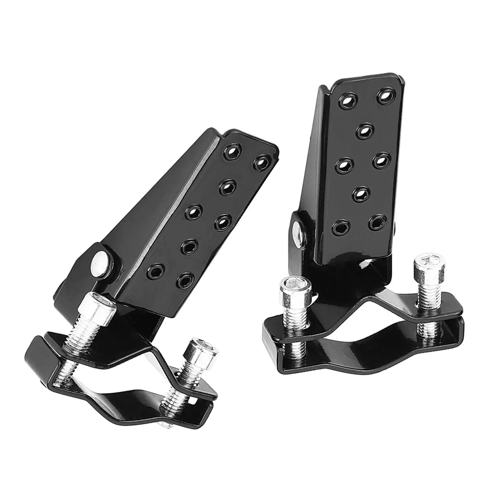 Black Retro Motorcycle Clamp-on Steel Axle Foldable Foot Step Pegs for Yamaha for Honda for Kawasaki