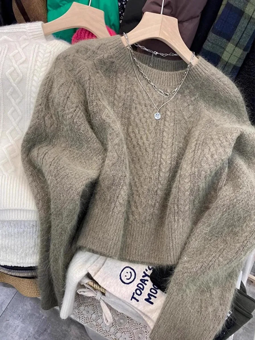 سترة محبوكة من Ele ort Thiened للنساء بطبقة أساسية للخريف والشتاء قابلة للتنفس ذات حجم صغير شخصي...