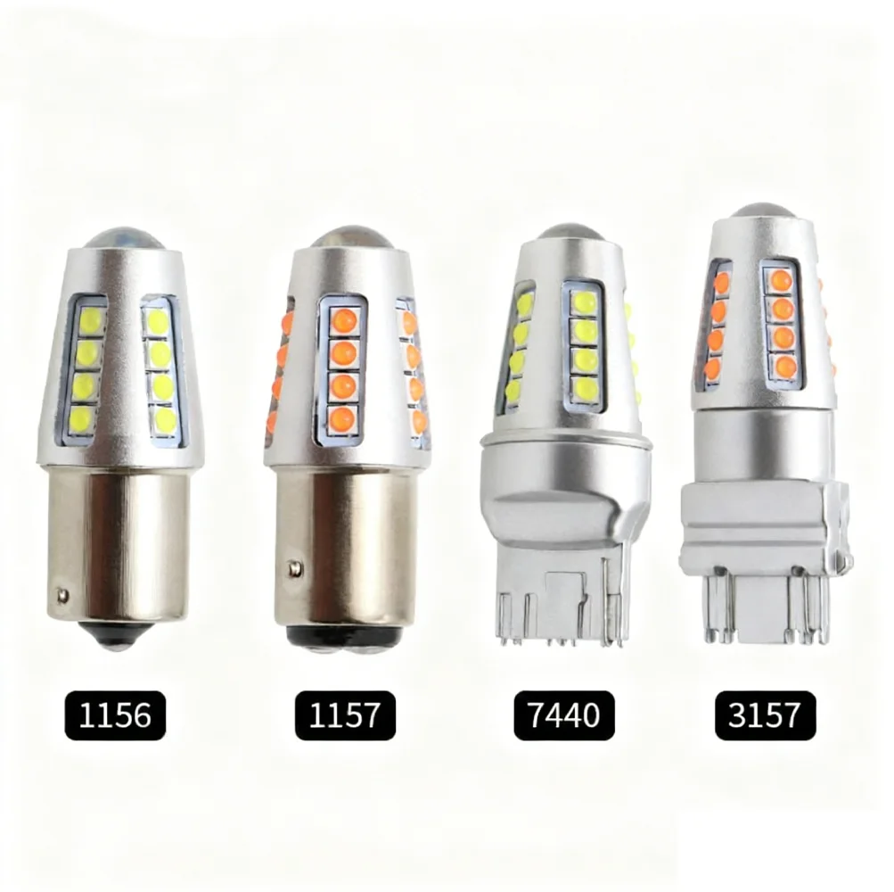 

2 шт. светодиодные сигнальные лампы 1156 P21W BA15S 1157 BAY15D 3156 7440 7443 21SMD автоматические светодиодные лампы указателя поворота заднего хода 12 В 24 В