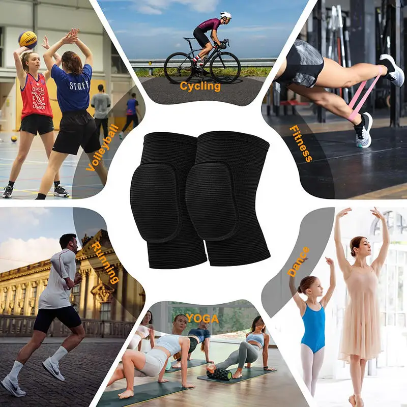 Tanz Schwamm Knie Pad Warme Volleyball Tanz Knie Anti Kollision Übung Verdicken Knie Pad Sport Dance Knie Pad Skating – Detail 6