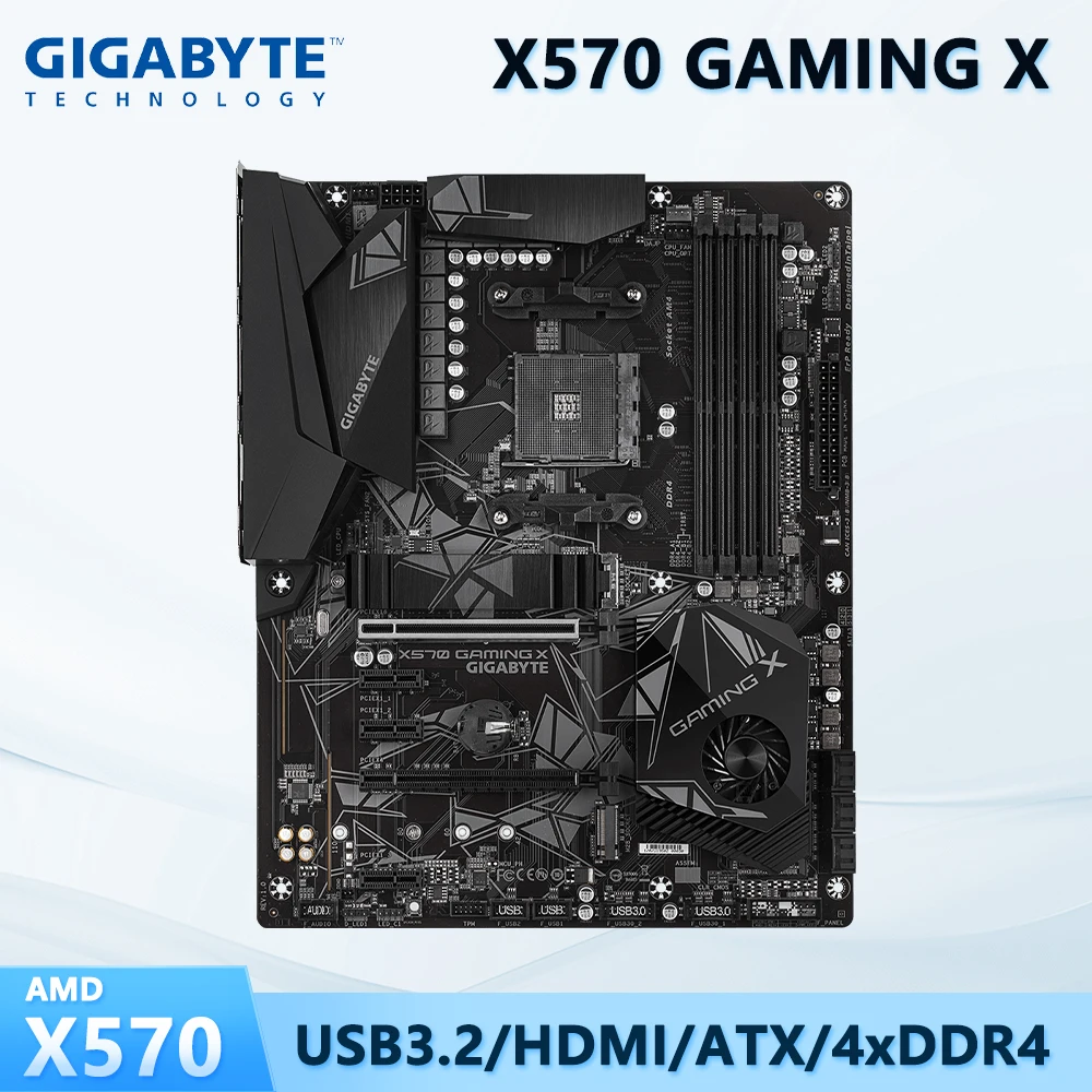 GIGABYTE X570 Motherboard X570 GAMING X Supports Ryzen 5 5600G 5600/Ryzen 7 5700x3d 58003xd 5700x 5800x 3800x/Ryzen 9 5950X 5900