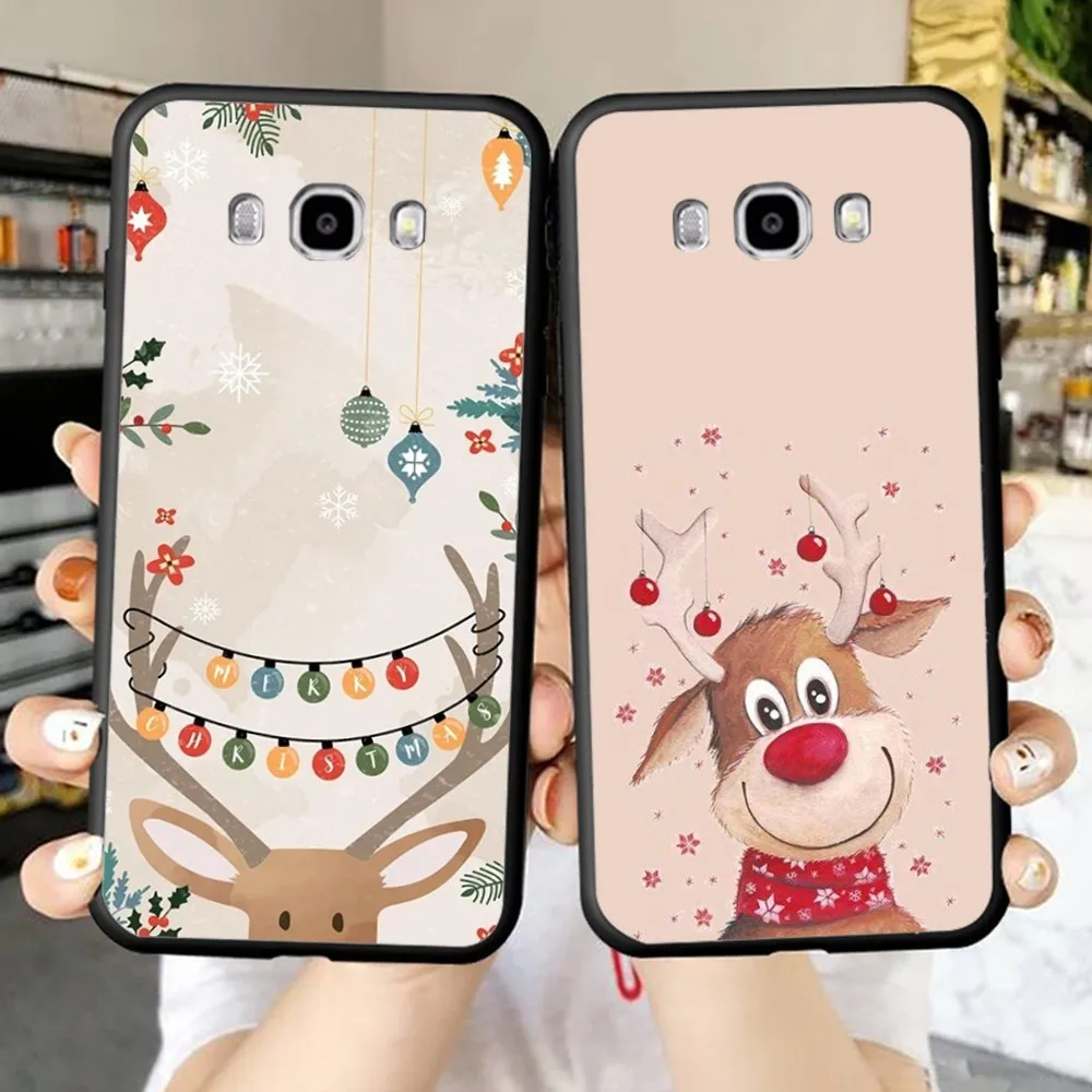 

Cute Christmas Deer Phone Case For Samsung J 7 Plus 7core J7 Neo J6 Plus Prime J6 J4 J5 Mobile Cover