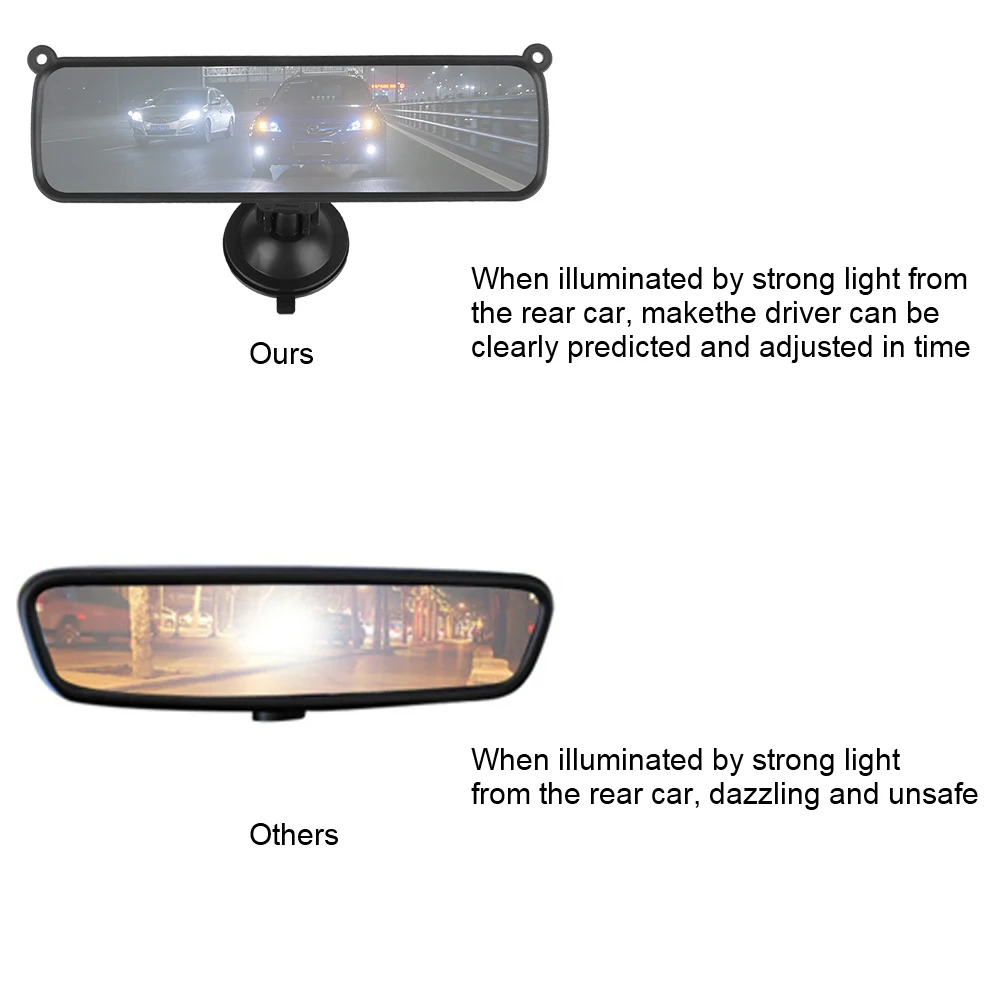 Auto Interior Rear View Mirror Car Mirror 360 Degrees Rotatable Universal Adjustable Interior accessories Adjustable