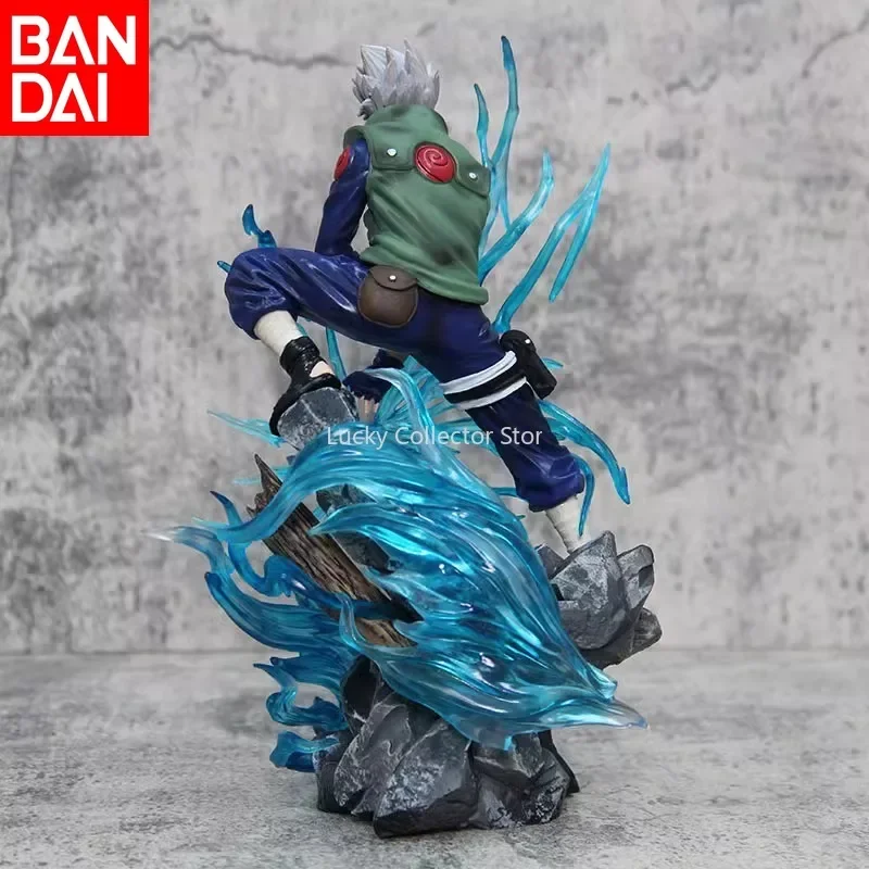 Bandai Naruto Ten Years Hundred Ninja STUDIO Kakashi Blue Special Effects Figure Model Animation Glasses Factory Desktop Ornamen