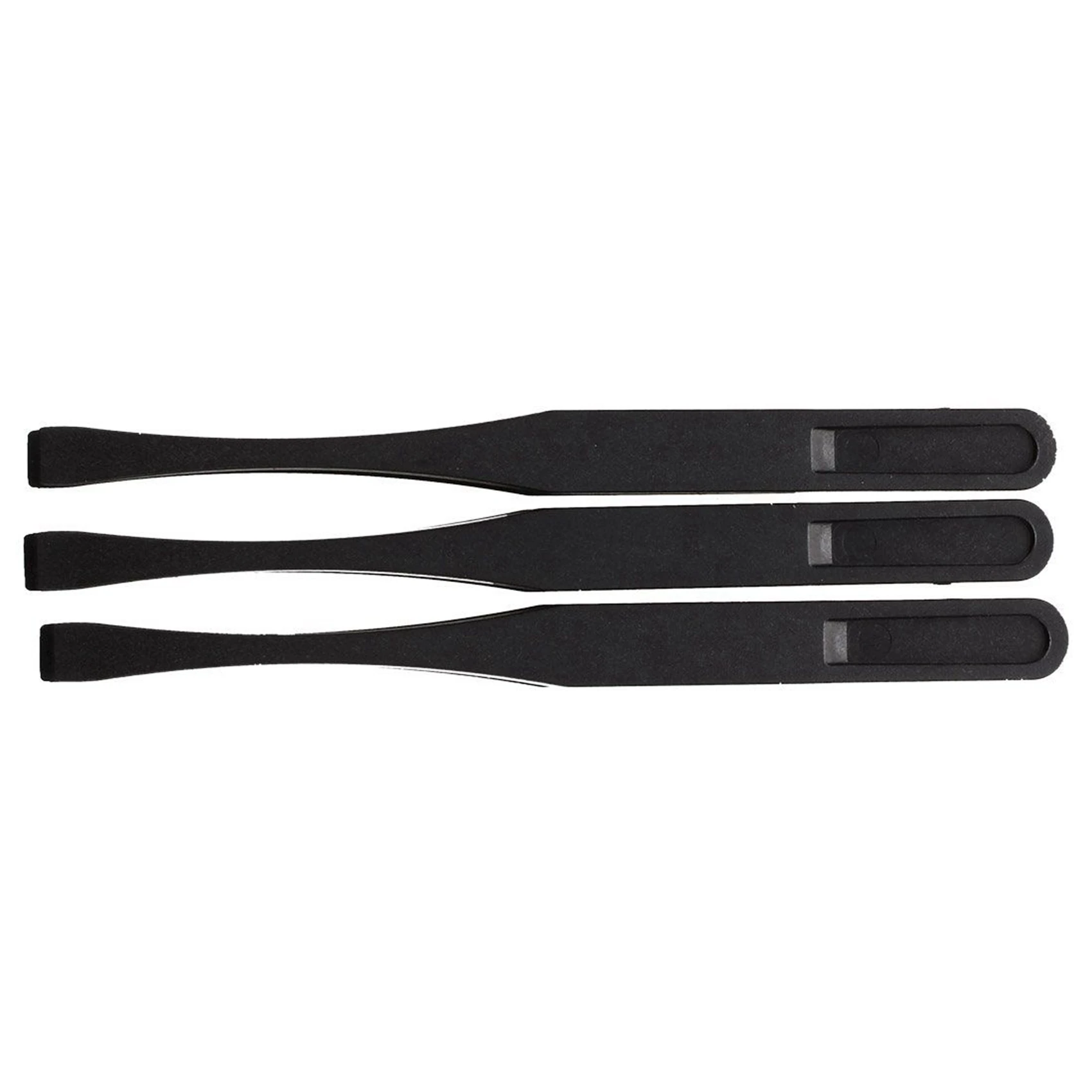 SYW-115Mm Long Flat Tip Black Plastic Anti-Static Tweezers 6 Pcs