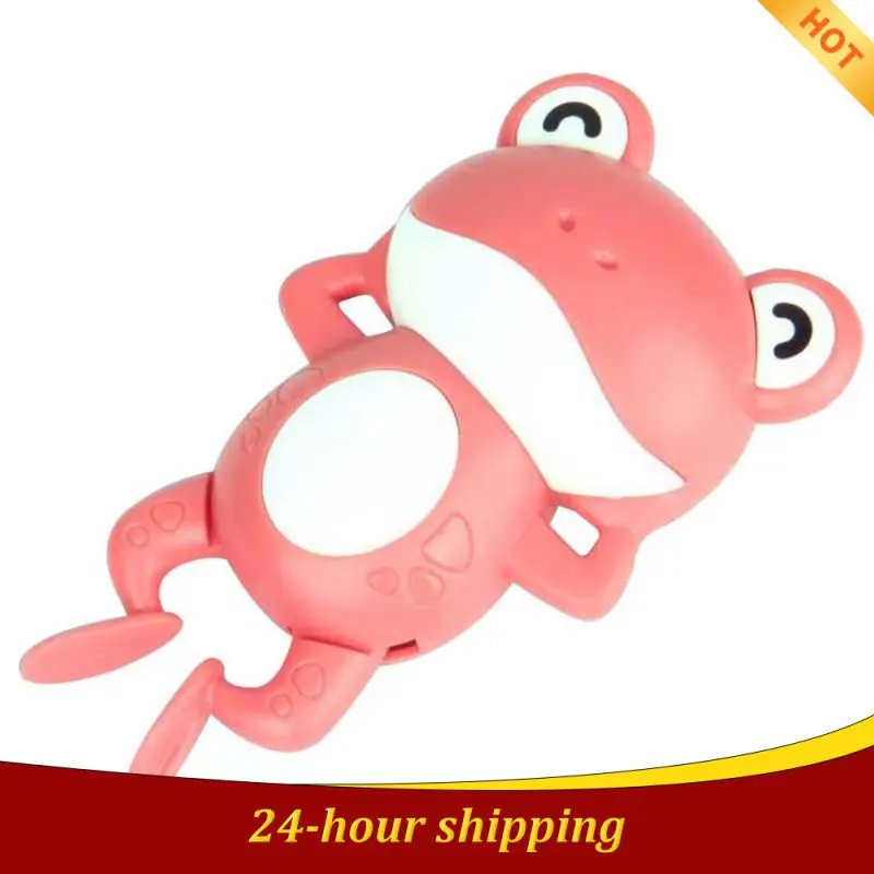 

Creativity Child Play In The Water on The Chain Clockwork Swim Backstroke Little Frog Baby Bathe Cute Appease Animal Toy Gift