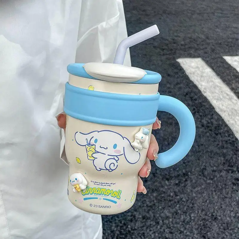 

Sanrio милая изоляционная чашка Hello Kittys Kawaii чашка для воды для девочек чашка для молока креативная большая емкость распродажа модный подарок на день рождения