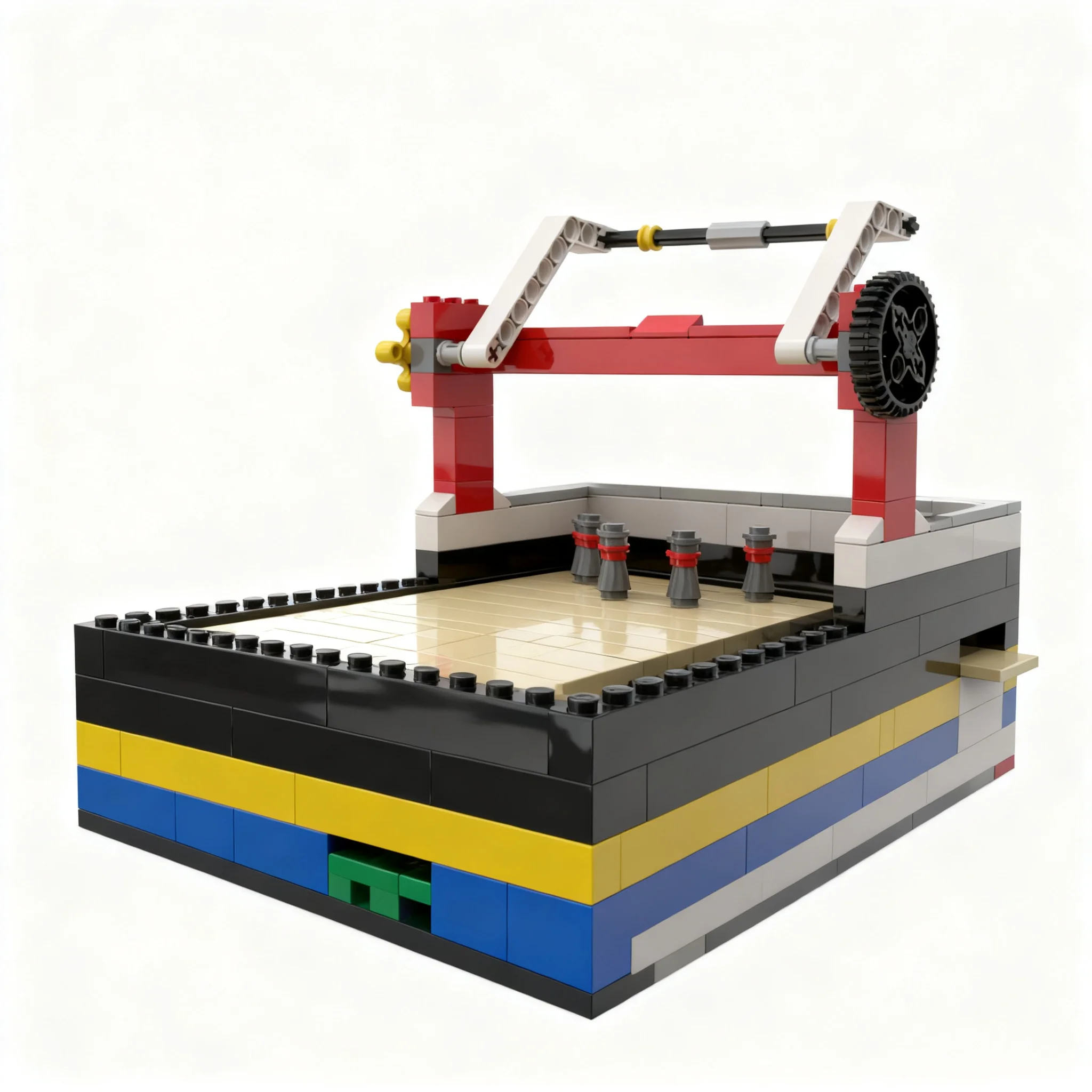 398pcs MOC Bowling Machine Model Building Blocks Architecture Toy Christmas Gifts Craft Assemble Art Birthday Display Collection