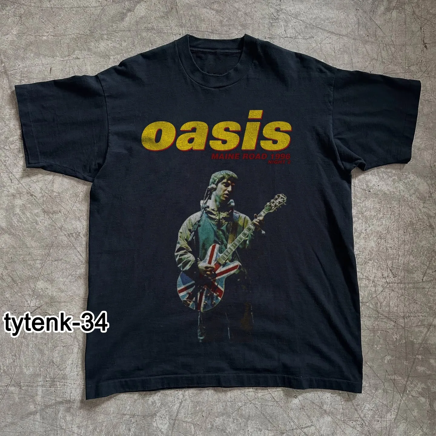 

Noel Gallagher Oasis Maine Road 1996 Концертная унисекс черная футболка S 5XL