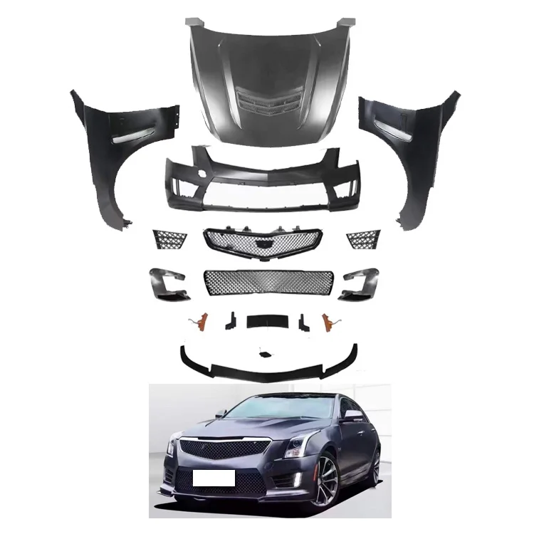 

Factory Sales Modification ATS V Style Upgrade with New Hood Fender Front Bumper Body Kit for Cadillac ATS 2014-2019