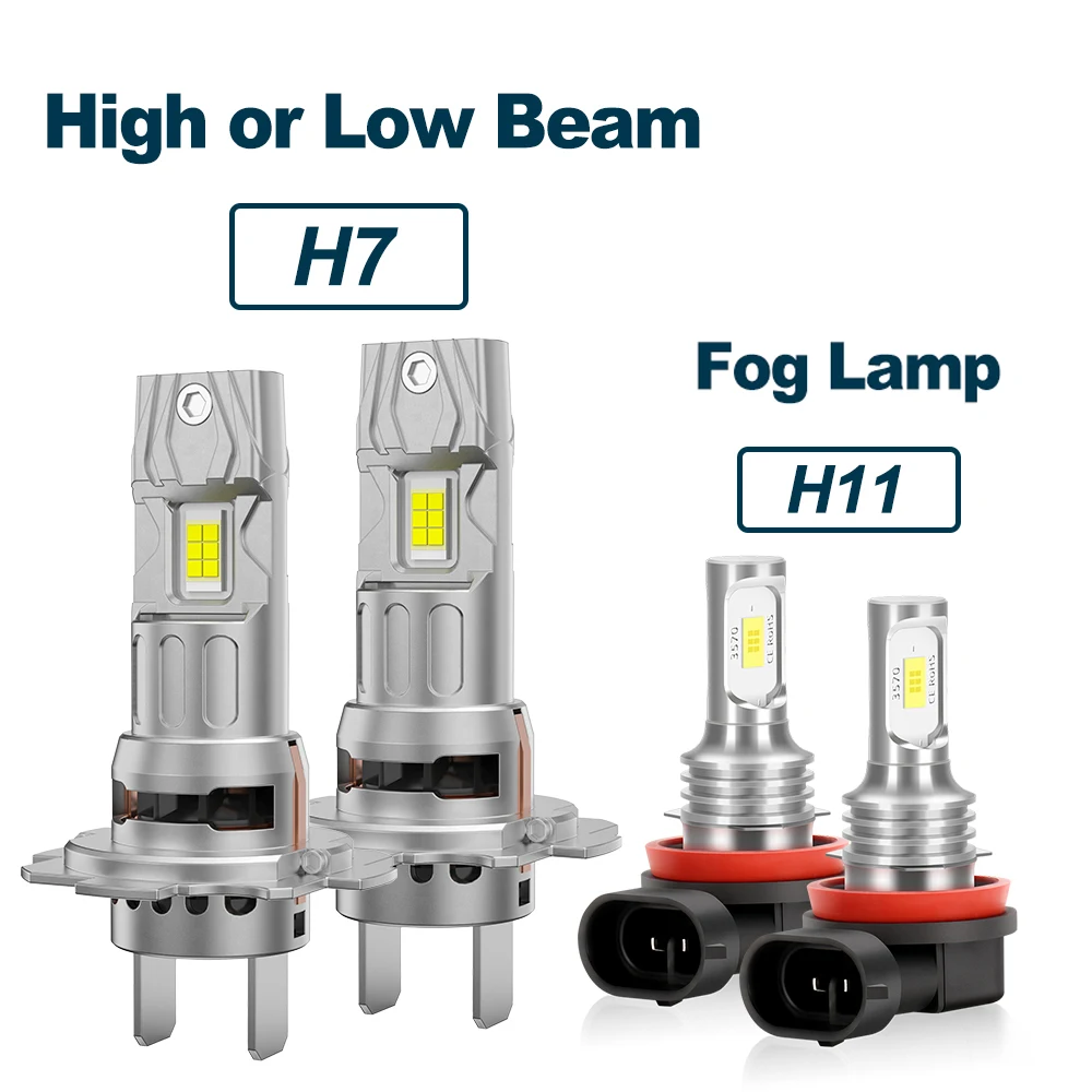 250 واط H7 LED المصباح لمبة H11 مصباح الضباب 40000LM سهلة التركيب 12 فولت Canbus لبيجو 207 2008 2009 2010 2011 2012 2013 2014