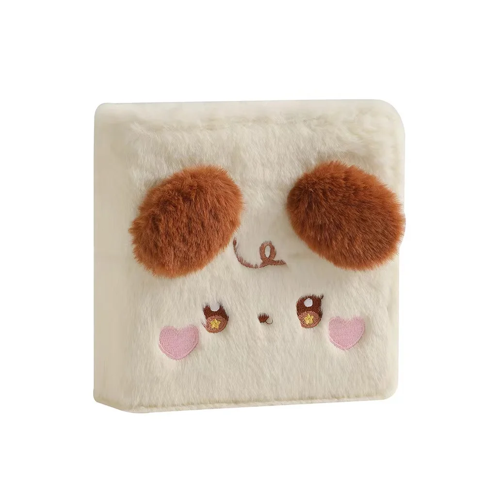 A7 Kawaii Plush rabbit Kpop Photocard square Binder Notebook Collect Book Idol Photo Card Holder Album Storage book Stationery