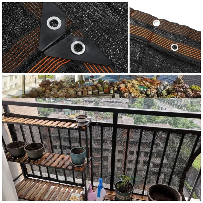 Premium Black Sunshade Net - Tear-Proof Anti-UV Fabric Multipurpose for Patio Greenhouse & Outdoor Business Use