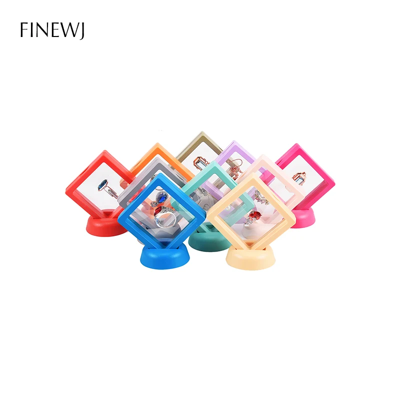 Lot of 10pcs 3D Floating Frame Display Stand Gift Ornament Organizer PE Film Anti-Oxidation Medallions Coin Jewelry Storage Box