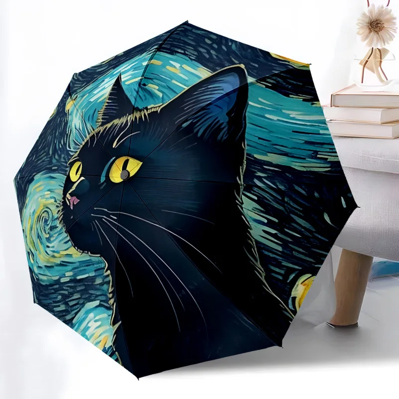

Автоматический зонт с дизайном «Звездная ночь» Ван Гога, 1 шт. — компактный дорожный зонт с автоматической кнопкой открытия/закрытия