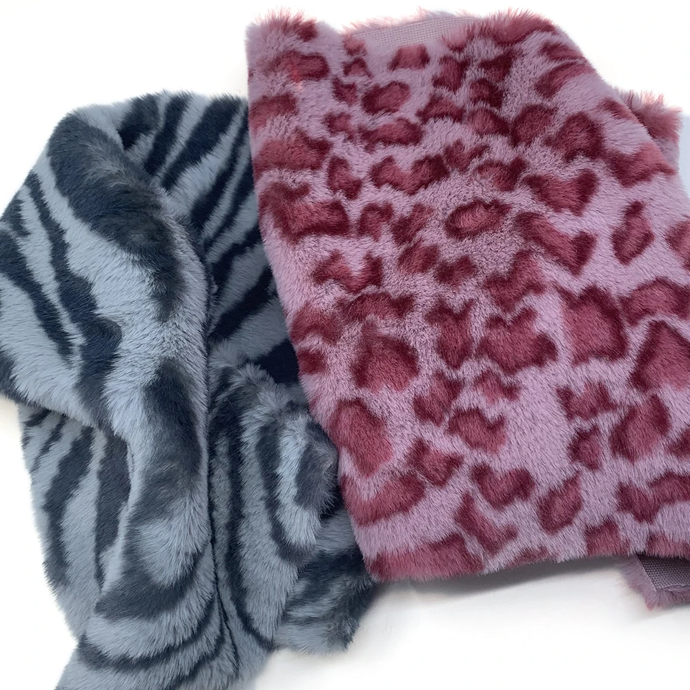 2024 Cheap Price 160x50cm Leopard Artificial Fur Fabric For Handmade Craft Clothing Bag Hair Accessories DIY Faux Rabbit Fur