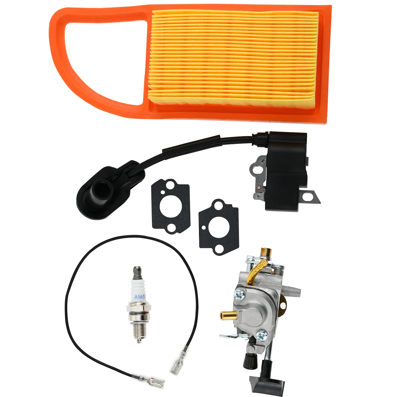 Imagem -05 - Kit de Junta do Filtro de Combustível de ar da Vela de Ignição da Bobina de Ignição do Carburador para Stihl Br600 Br500 Br550 Ventilador de Folhas Substituir para Zama C1q-s183