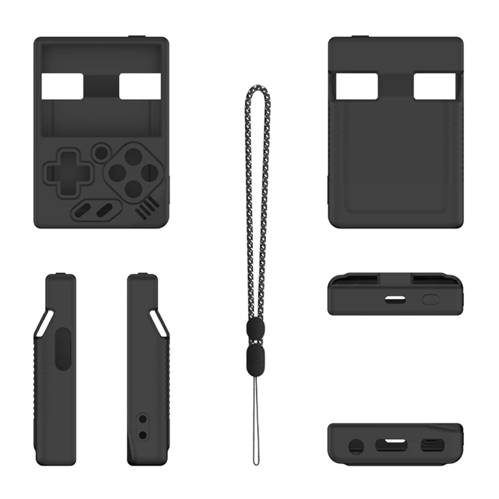 

Silicone Case Shockproof Protective Case Anti-Scratch Protector Shell Sleeve with Lanyard Soft Skin Cover Case for MIYOO Mini V4