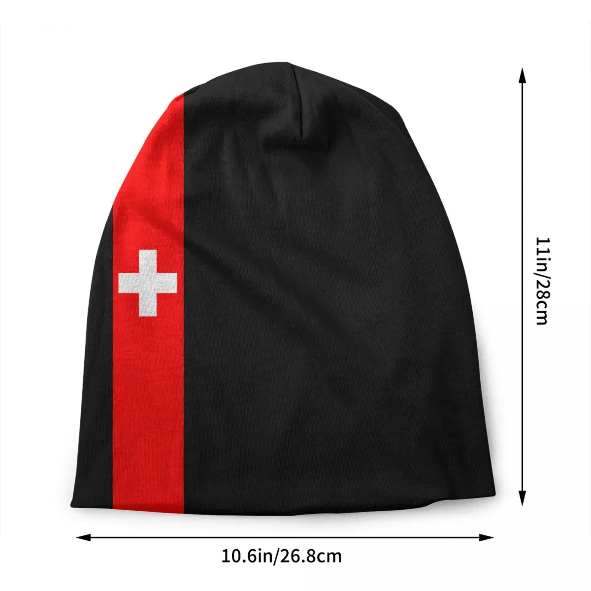 Custom Swiss Switzerland Flag Skullies Beanies Caps Unisex Winter Knit Hat Men Women Fashion Adult Bonnet Hats Outdoor Ski Cap