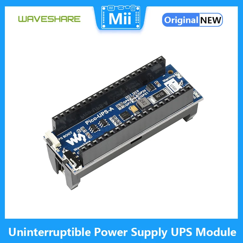 

Uninterruptible Power Supply UPS Module For Raspberry Pi Pico,Keep Pico Running While Recharging,Monitor Battery Status Via I2C