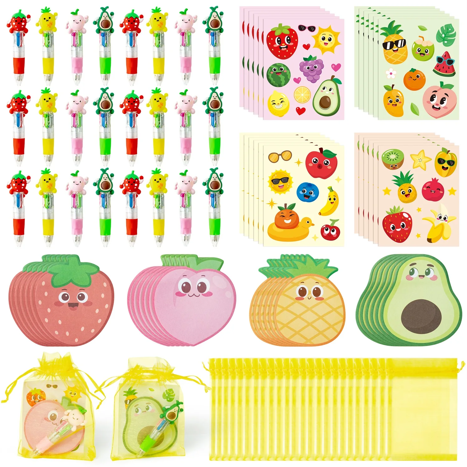 12 Pack Stationery Gift Kit With Pens, Sticky Notes & Stickers Goodie Bag For Back to School Teacher Appreciate Party Favors