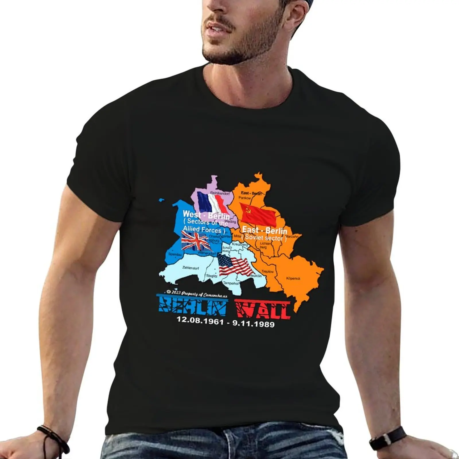 

Berlin Wall 1961-1989 T-Shirt man t shirts graphic man t shirts high quality luxury brand T-Shirt