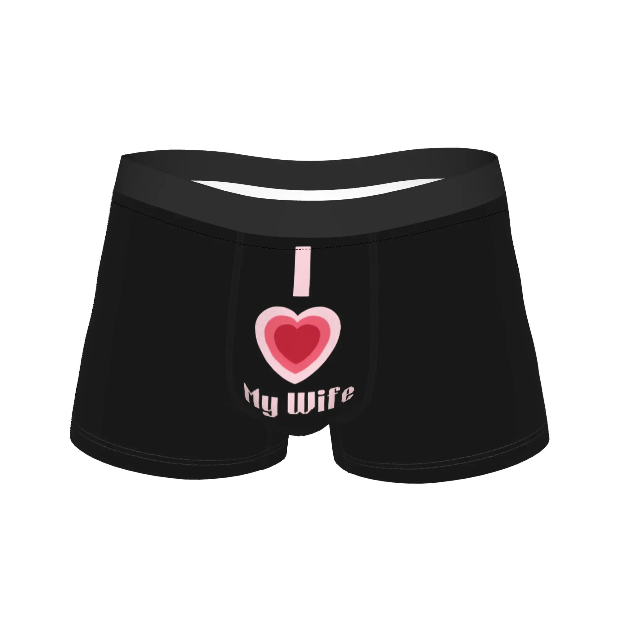

I love my wife Underwear Print Trunk High Quality Men Underpants Comfortable Boxer Brief Gift Idea