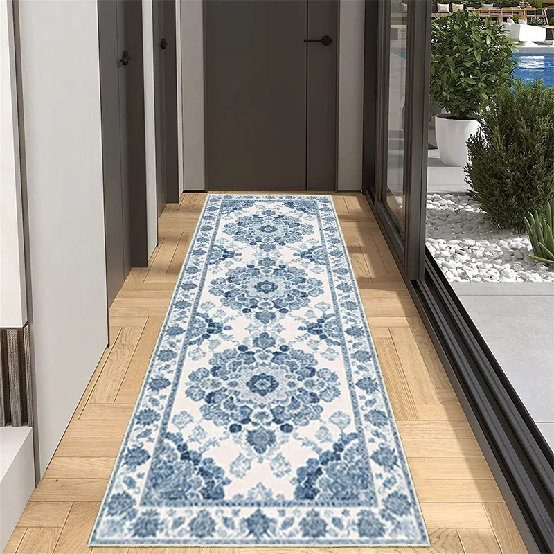 Vintage Home Hallway Carpet for Bedroom Balcony Home Aisle Runner Rug Persian Area Rug Living Room American Long Hotel Corridor