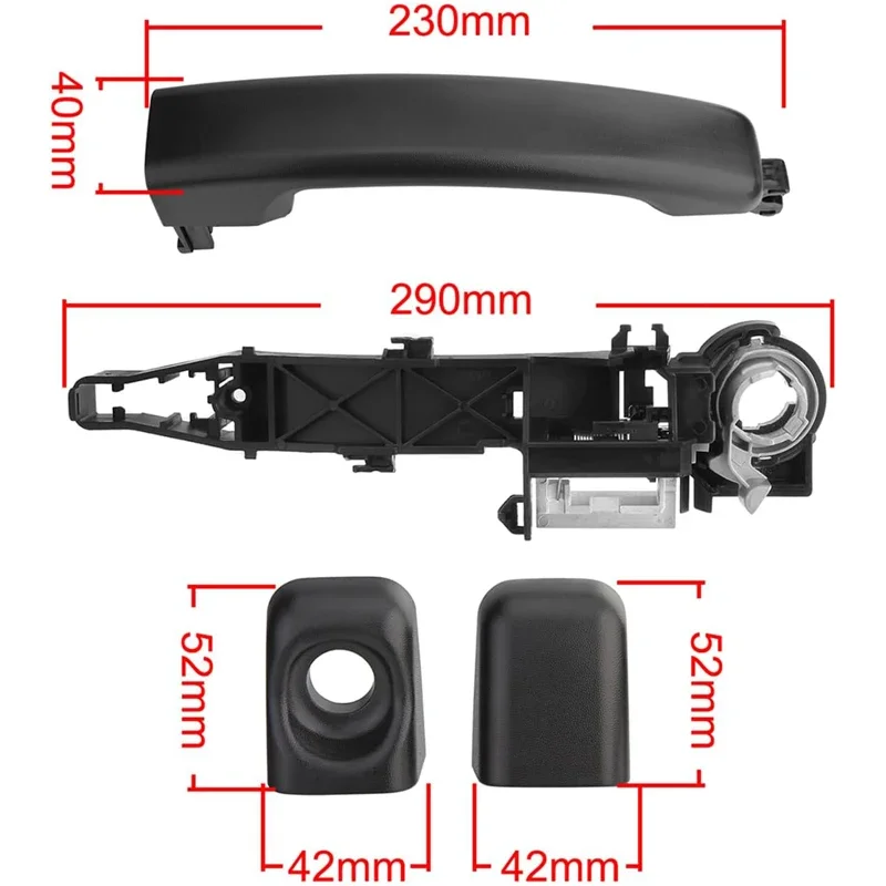 Left Side Sliding Door Handle & Support Holder For Vauxhall Opel Movano MK2 Renault Master MK3 Nissan NV400 2010-2016 806069981R